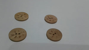 Wooden Button Pack of 12 pcs. (BW-35009)